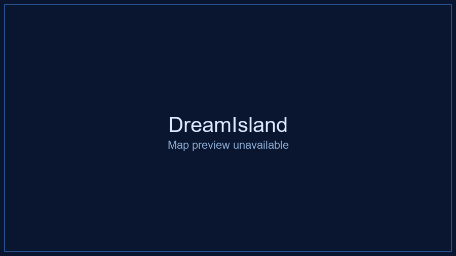 Dream Island map overview — Moonshine Pirates Online